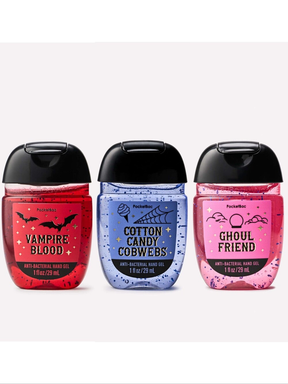Bath & Body Works Halloween PocketBac Hand Gel Variety Set of 3 NEW RARE